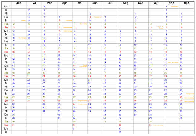 Heyer's Kalender-Studio - Jahreskalender