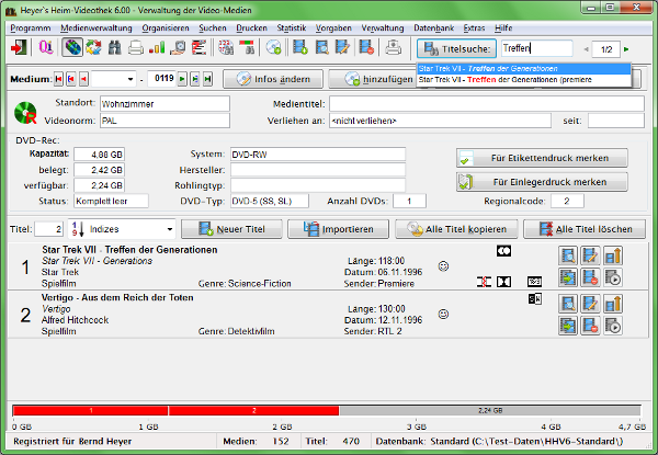 Heyer's Heim-Videothek: Grundansicht