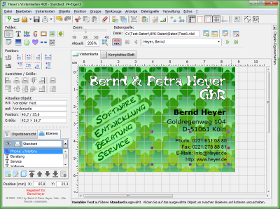 Heyer's Visitenkarten