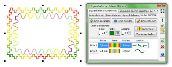 Zum Vergrößern anklicken! Heyer's Etiketten-Studio Pro - Muster-Rahmen